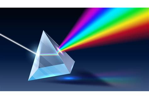 Realistic Prism Light Dispersion Rainbow Spectrum And Optical Effect
