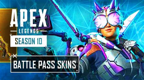 New Apex Legends Season 10 Battle Pass Skins And Cosmetics Youtube