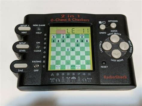 Radio Shack 2 In 1 Chess And Checkers Electronic Handheld Video Game For