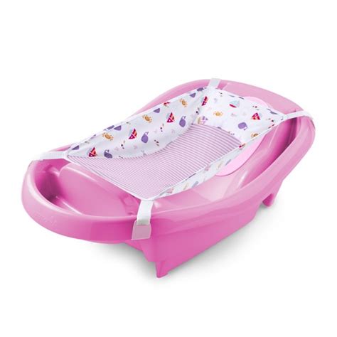 Bathing a newborn baby becomes a nightmare for many parents. Summer Comfy Clean Deluxe Newborn to Toddler Tub (Pink ...