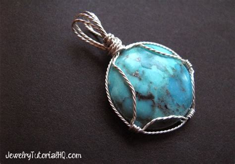 Wire Wrapped Stone Cabochon Setting Tutorial Video Jewelry Tutorial