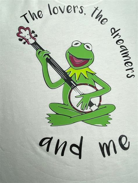 Kermit The Frog Banjo Rainbow Connection Muppets T Shirt Etsy