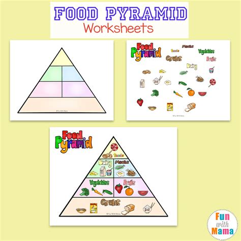 Food Pyramid Worksheet Printable Fun With Mama