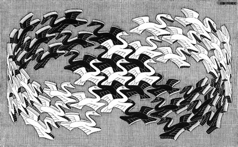 Make a meaningful phone wallpaper for yourself with fotor's phone wallpaper. Swans, 1956 - M.C. Escher - WikiArt.org