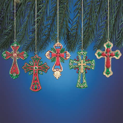 Colorful Cross Christmas Tree Ornaments Collections Etc