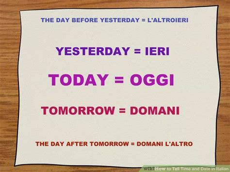 How To Tell Time And Date In Italian Italian Words Italian Language