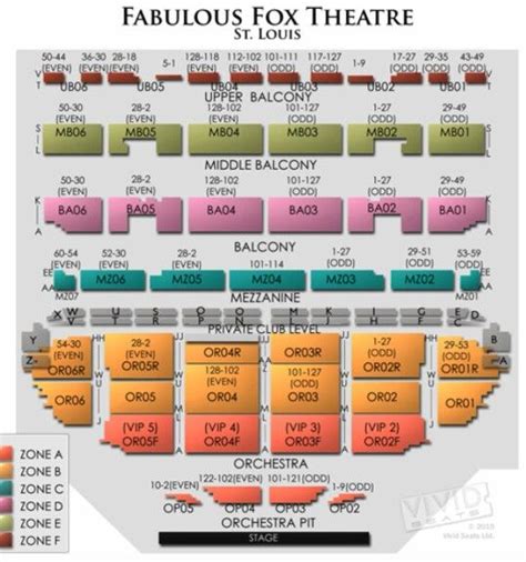 Fox Theater St Louis Seating Chart With Seat Numbers