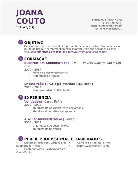 Curriculo Em Branco Para Preencher E Imprimir Cv 2 Paginas Images