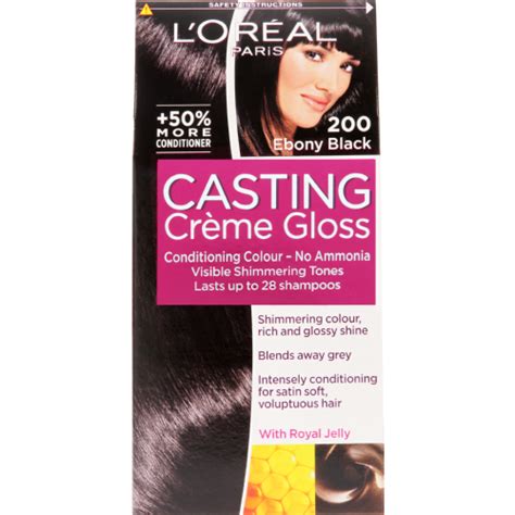 Casting Creme Gloss Semi Permanent Conditioning Colour Ebony Black 200