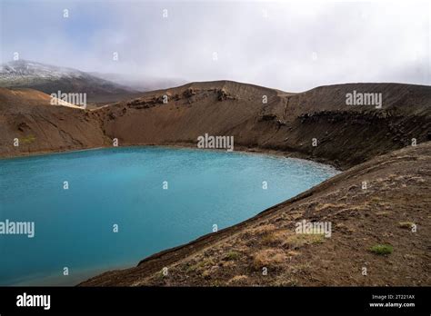 Viti Crater A Volcanic Crater Filled With Teal Water Near Krafla And