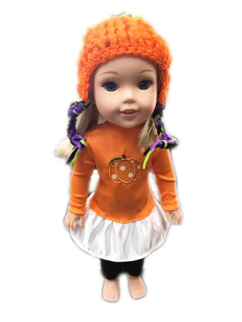 My Brittanys Fall Pumpkin Outfit For Wellie Wisher Dolls Etsy