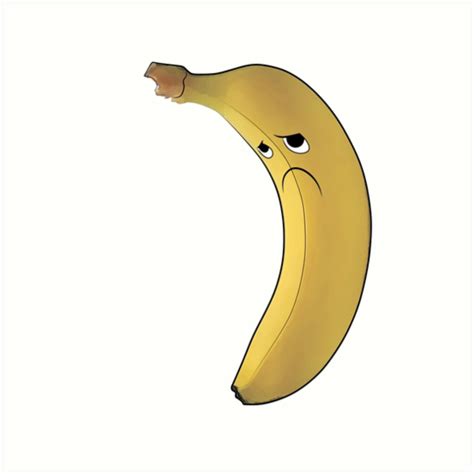 Sad Banana Art Print By Drdino Redbubble
