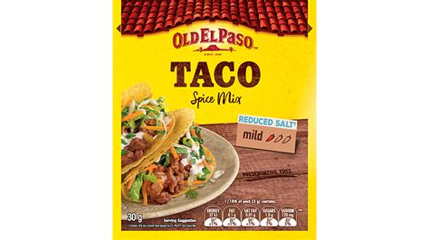 Reduced Salt Taco Spice Mix Old El Paso Au