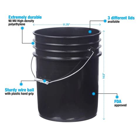 Premium 5 Gallon Buckets Free Shipping Pail Shop