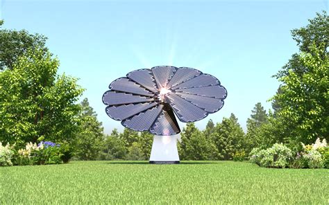 A Large Blue Object Sitting In The Middle Of A Lush Green Field Next To