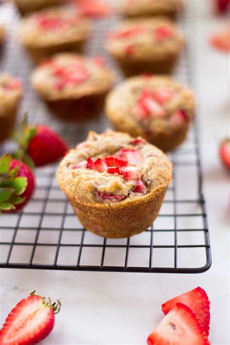 The Best Healthy Strawberry Muffins Paleo And Sugar Free A Sweet