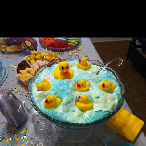 Baby showers are great occasions for a fancy punch. The foam makes the baby shower punch look like bubble bath ...