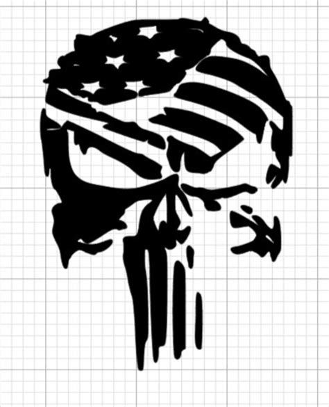 Punisher Skull American Flag Svg Png Cutting File Image For Etsy