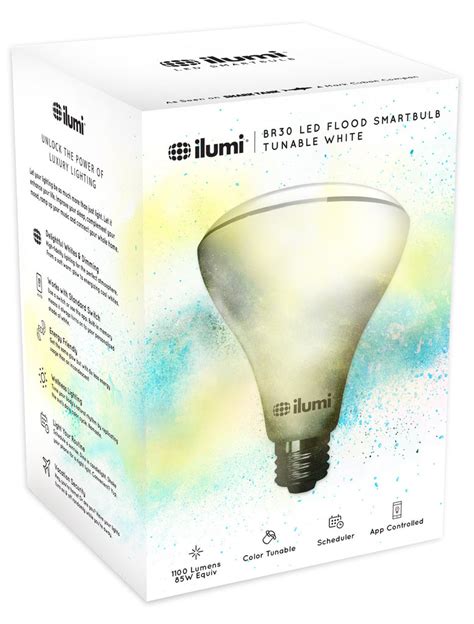 Adjustable White Br30 Flood Led Smart Light Bulb Ilumi