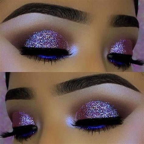 Purple Glitter Eye Makeup Look Makeuptips Nye Makeup Makeup 2018