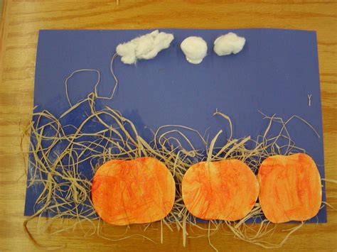 Kinderclass Preschool Pumpkin Patch Scene Craft Project October 2013