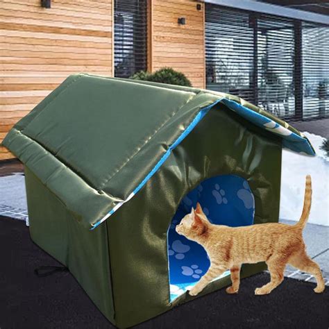 Pet Cat House Bed Outdoor Waterproof Removable Thickened Warm Etsy Polska