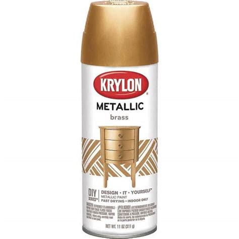 Krylon Brass Color Gloss Metallic Spray Paint 84250323 Msc