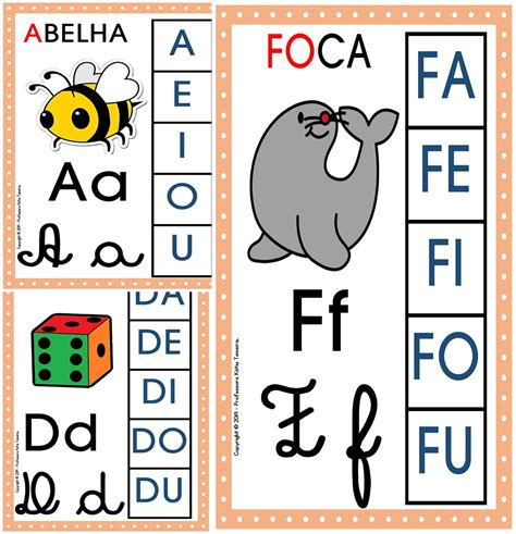 Alfabeto 4 Tipos De Letras Com Figura · Alfabetização Blog 3a9