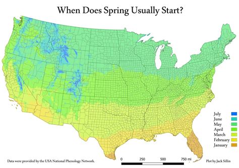 When Does Spring Usually Start In The Us Vivid Maps In 2021 Map
