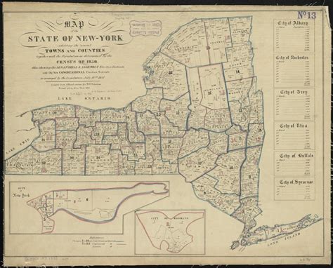 Map Of The State Of New York Exhibiting The Several Towns And Counties