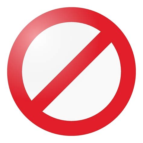 Stop Sign Red Prohibition Sign Forbidden Symbol Vector Art At Vecteezy
