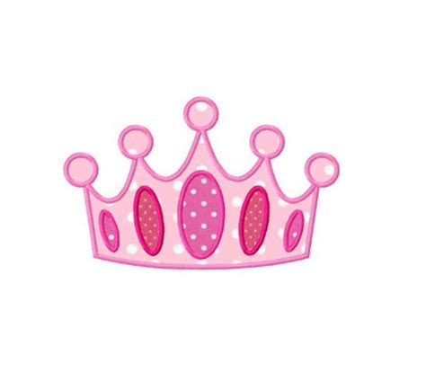 Princess Crown Applique Machine Embroidery Design Etsy