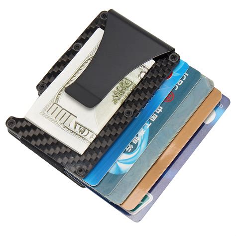 This classic checkered print wallet is both on trend and practical. Slim Carbon Fiber Credit Card Holder RFID Blocking Metal Wallet Money Clip Case | Alexnld.com