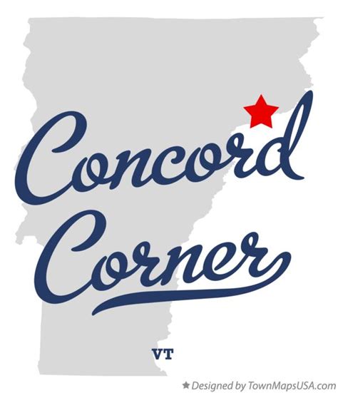 Map Of Concord Corner Vt Vermont
