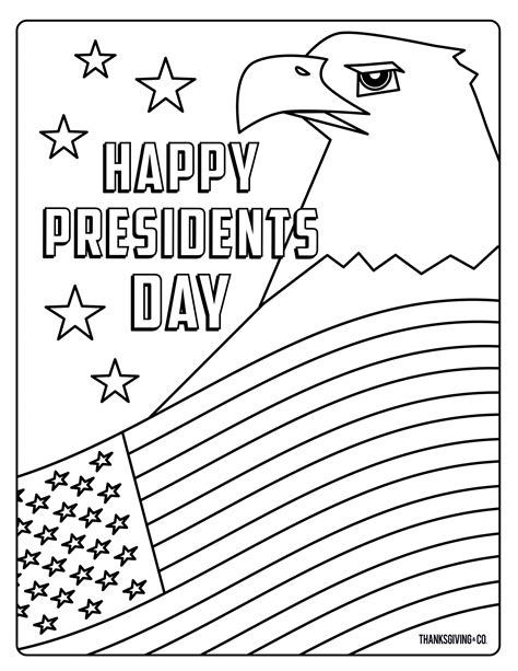 Printable holiday coloring pages for children to print and color. 8 free printable Presidents Day coloring pages
