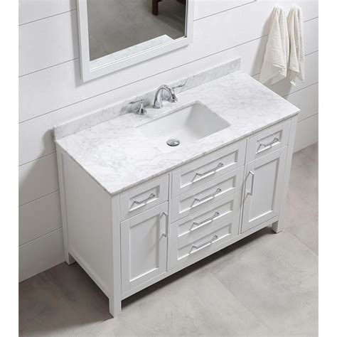 Stainless steel (48) glass (33) stone composite (31) cast iron (21) porcelain (19) bronze (17) gold leaf (14) silver (14). OVE Decors OVE Tahoe 48 in. W x 21 in. D Vanity in White ...