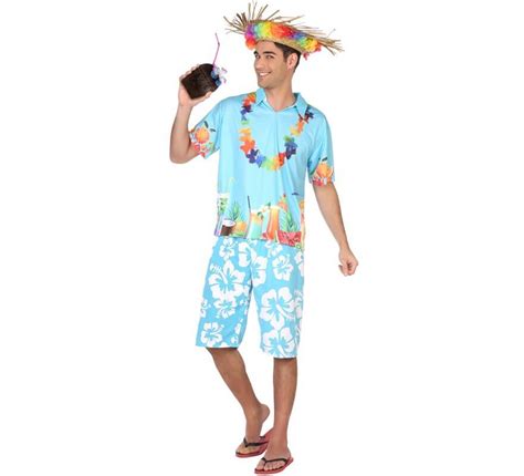 La leela casual hawaiana camisa para hombre señores manga corta bolsillo delantero surf. Disfraz de Hawaiano azul para hombre