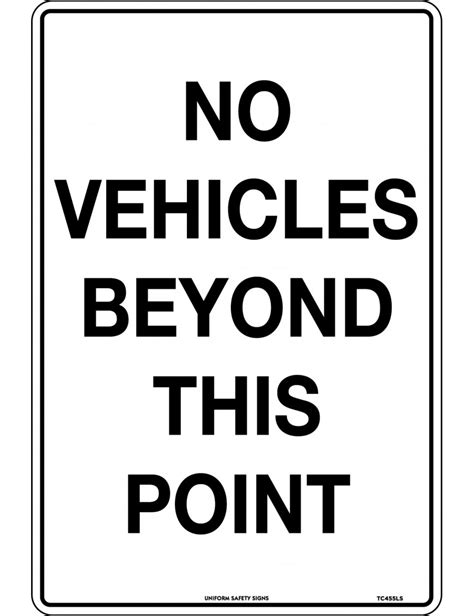 Parking Sign No Vehicles Beyond This Point Poly