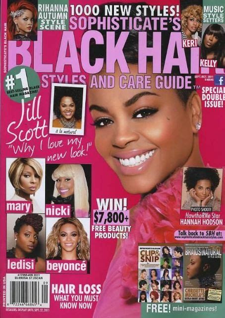 Jill Scott Black Hair Magazine September 2011 Cover Photo United States
