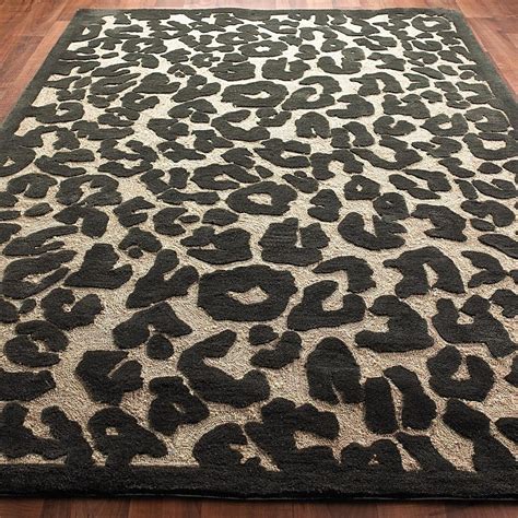 Indoor Outdoor Carved Cheetah Print Rug 2 Colors Leopard Print Rug