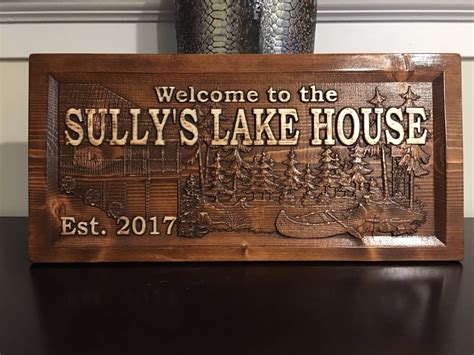 11 X 23 X 34 Personalized Lake House Sign Etsy