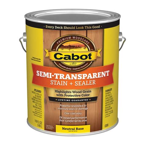 Cabot Neutral Base Semi Transparent Exterior Wood Stain And Sealer 1