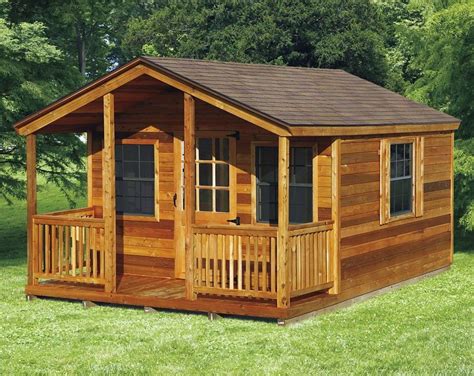 12 X 16 Cabin With 4 X 12 Porch Asphalt Shingles On Roof And