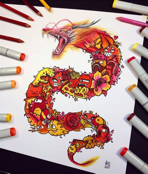 Drawing dragons with jazz (part 2) by jazzthetiger on deviantart. Doodle Dragon | Art Amino