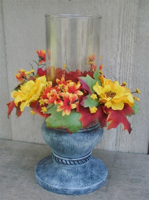 Enjoy free shipping on orders over $35. 12" Orange and Yellow Chrysanthemum Candle Holder ...