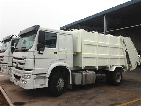 M Sinotruk Howo Cbm Waste Refuse Garbage Compactor Truck L