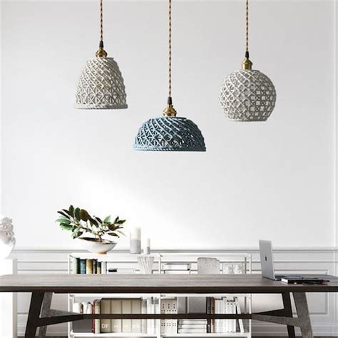 White Ceramic Pendant Light Hanging Lamp Ceiling Lighting Etsy