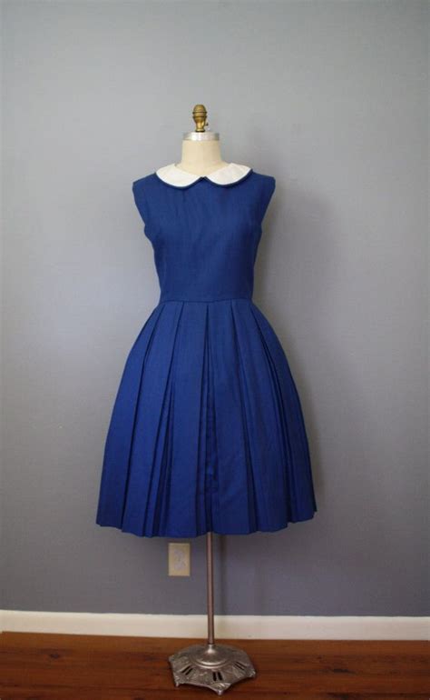 Reserved 1950s Grade School Teacher Dress Vintage Dress Blue