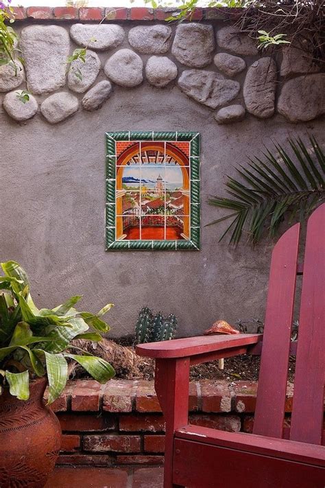 Outdoor Use Of Mexican Tile Mural Art Outdoor Decor Backyard Outdoor