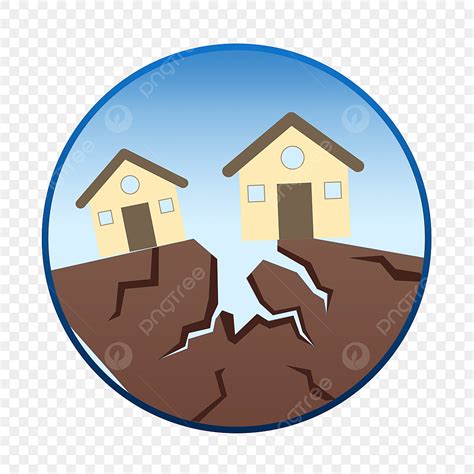 Earthquake House Clipart With Trees